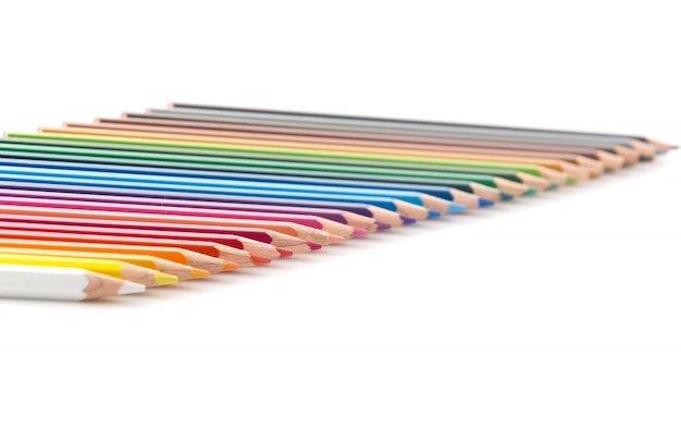 Free photo palette wooden school row rainbow