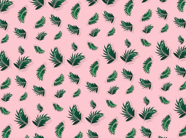 Free photo palm leaves seamless pattern background