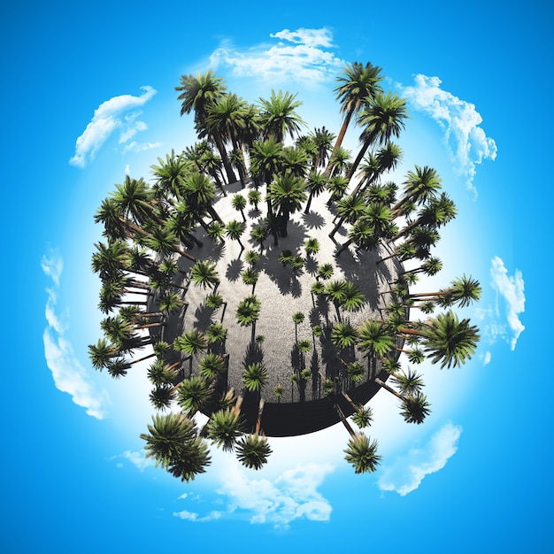 Palm tree globe