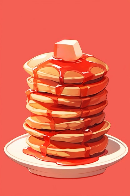 Free photo pancakes in anime style