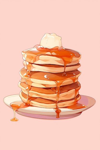 Foto gratuita pancake in stile anime