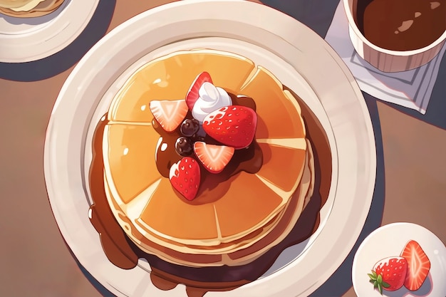 Pancake in stile anime