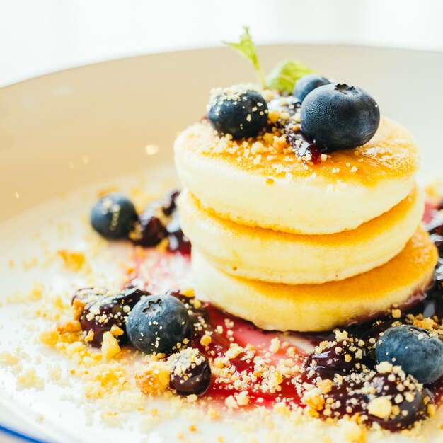 Pancakes with blueberry