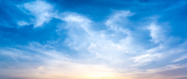 Panorama morning sky and cloud