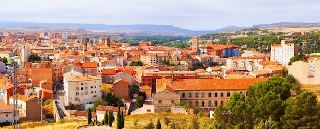 Free photo panorama of teruel with  landmarks