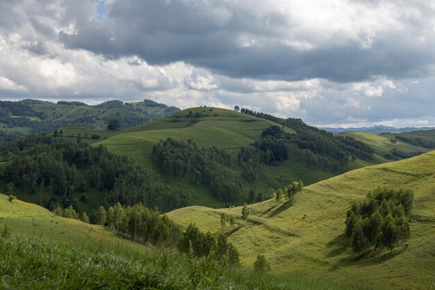 Panoramic shot of picturesque Apuseni Natural Park in the Transylvania region of Romania