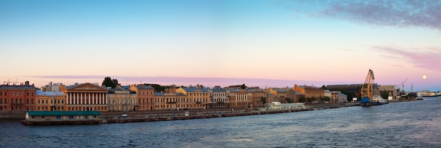 panoramic view of  English Embankment in morning