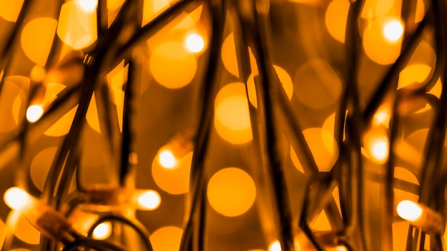 Panoramic view of holiday glowing backdrop