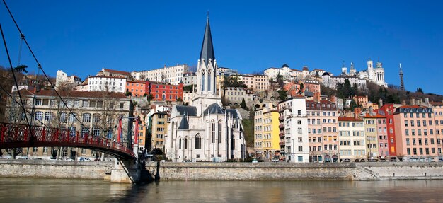 Free photo panoramic view of lyon