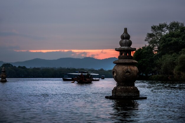 panoramic view of river in natural park