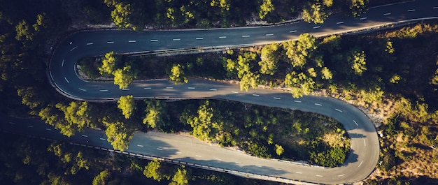 免费的道路在formentor全景照片,马略卡岛,西班牙