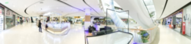 Free photo panoramic view of a shopping center