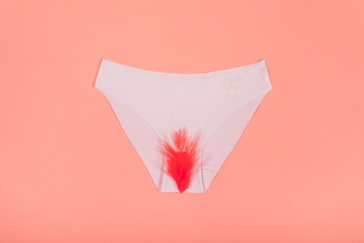 無料Photo 赤い毛皮のパンティー