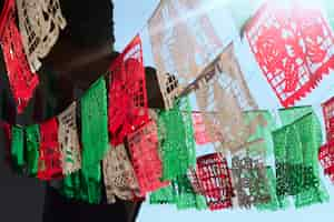 Free photo papel picado party decorations