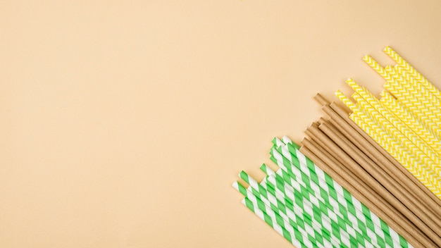 Free photo paper and bamboo eco straws