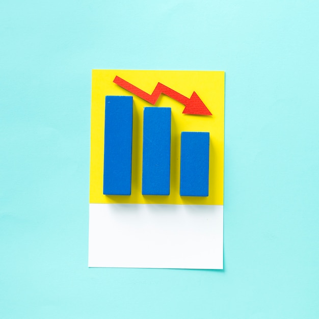 Paper craft art of a business chart