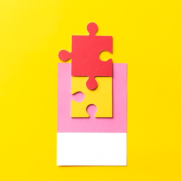Free photo paper craft art of jigsaw puzzle piece