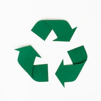 Free photo paper craft design of recycle icon