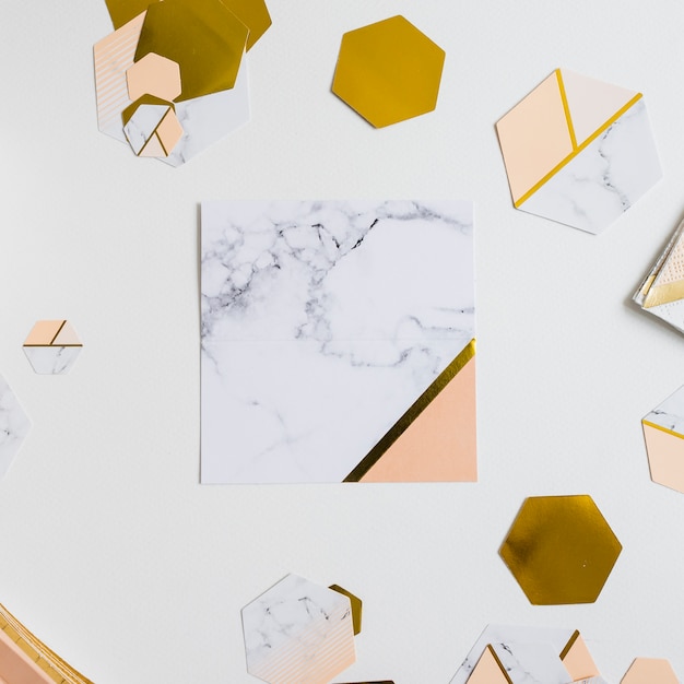 Free photo paper decoration marble and gold