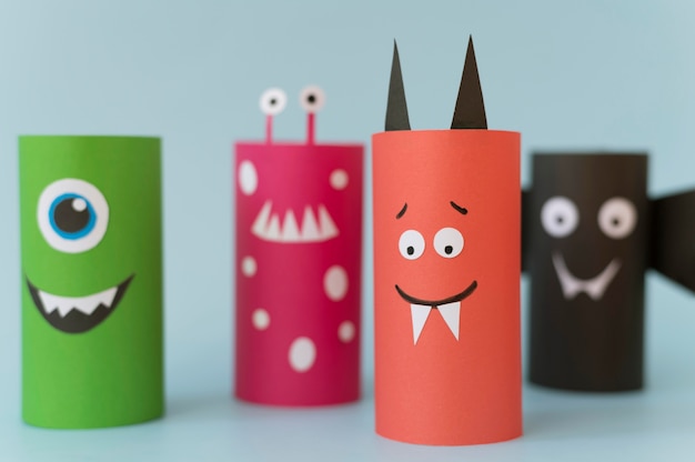 Free photo paper decorations for halloween set