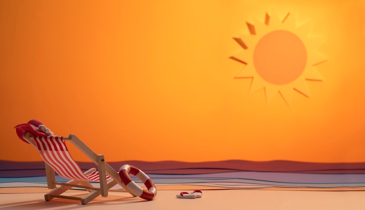 Free Photo paper made summer beach assortment