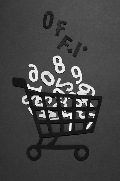 Paper numbers in shopping cart