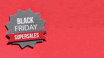 Foto gratuita stella di carta con offerta del black friday