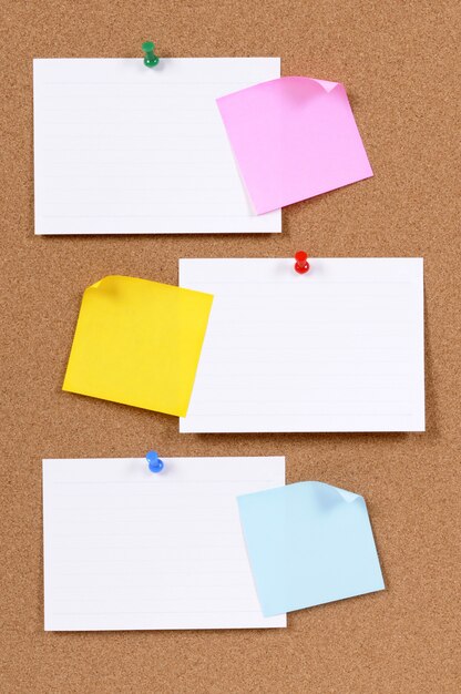 Paper and sticky notes 