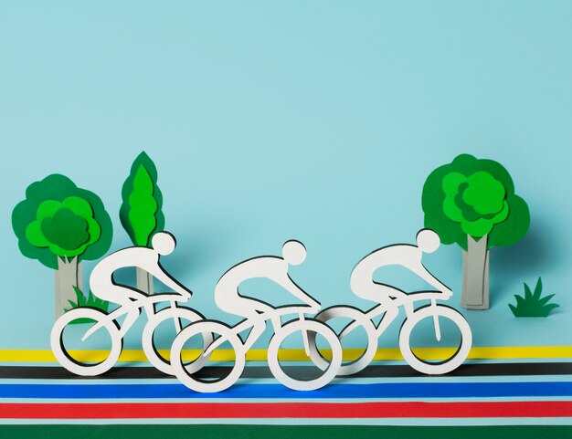 Paper style cycling competition