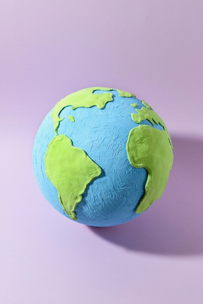 Free photo paper style earth globe shape