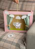 Free photo paper style puppet show composition