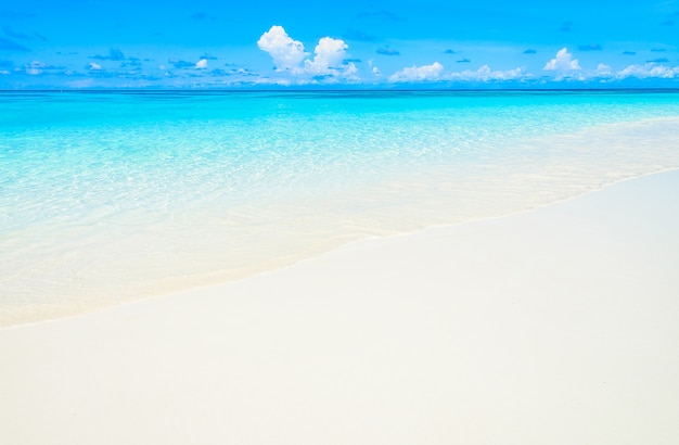 Paradise of white sand and quiet sea