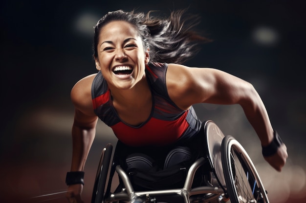 Paralympic athlete taking part of a competition