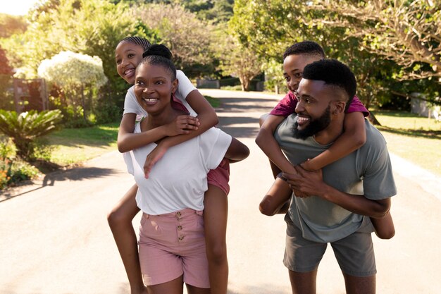 Parents and kids spending time together