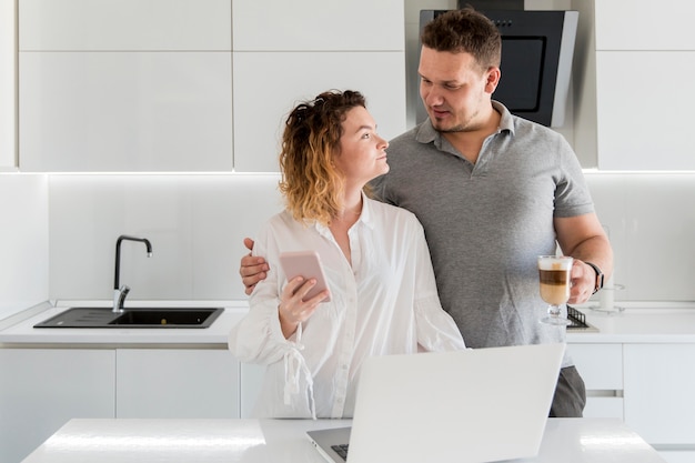 Parents looking at each other