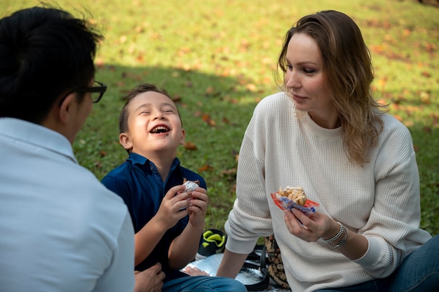 Parents spending time with their kid