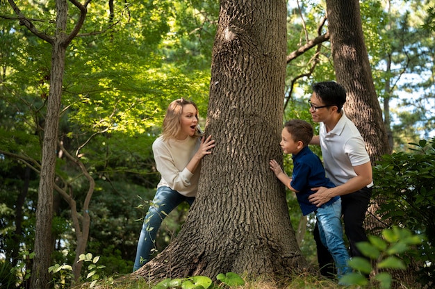 Parents spending time with their kid