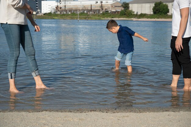 Parents spending time with their kid