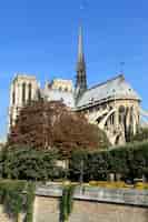Бесплатное фото Париж нотр-дам церковь