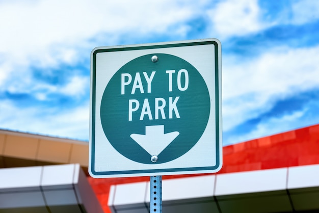 Parking sign in Nevada, USA