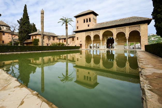 The partal gardens in alhambra