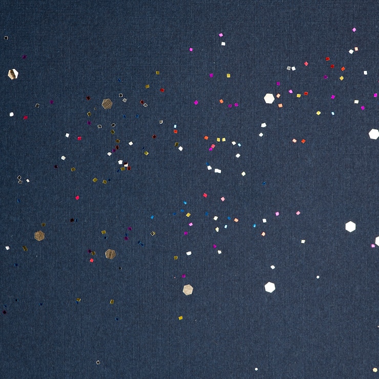 Free Photo party confetti festive blue background