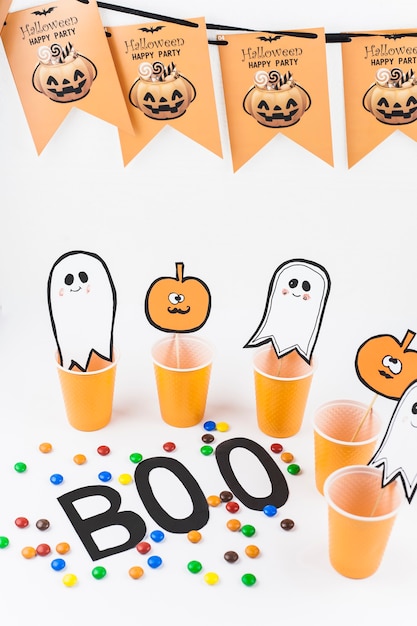 Free photo party set for halloween