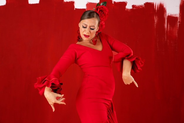 Passionate and elgant flamenco dancer