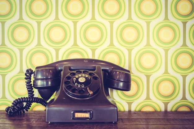 Free photo past telephone connect retro rotary