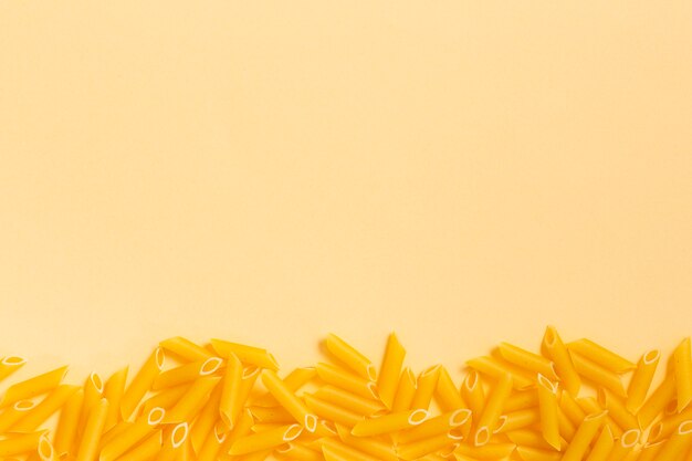 Pasta frame with yellow background