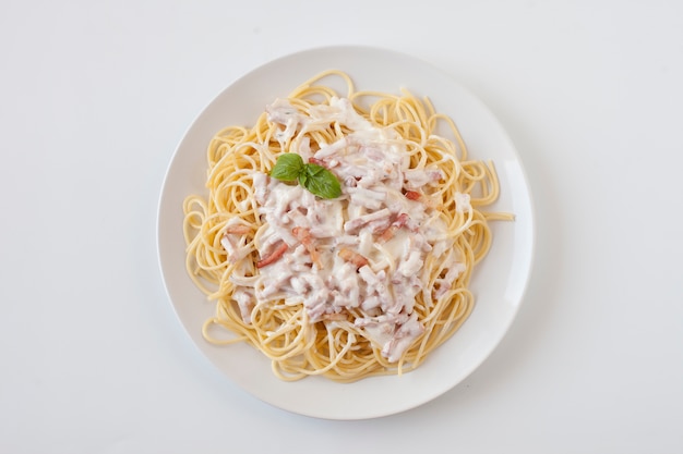 Free photo pasta gourmet comida gastronomy yummy