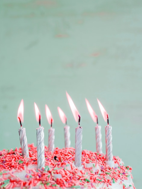 Pastel color birthday cake