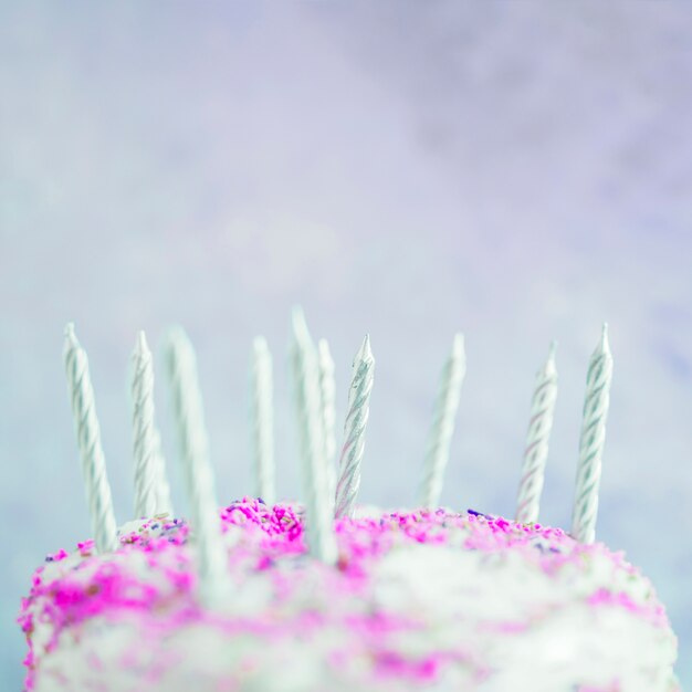 Pastel color birthday cake