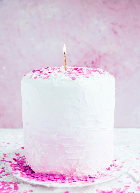 Pastel color birthday cake